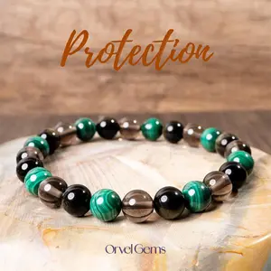 Protection Bracelet Healing Crystal Bracelet 8mm Beads - Perfect for Men, Women, Couples, and Friends | Ideal for Daily Wear, Meditation, Gift Springtok