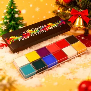 12-color Washable Face Paint, Energetic and Casual Face Paint, Oil-based Body Paint, Professional Face Paint for Festivals and Parties, As Well As Role-playing, Christmas Gifts