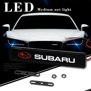 LED Car Front Grille Emblem Badge Light for Subaru Forester Impreza Tribeca Wrx Brz Drl Xv Sti Outback Legacy Accessories