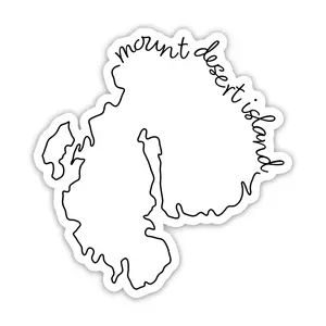 Mount Desert Island Script Map sticker