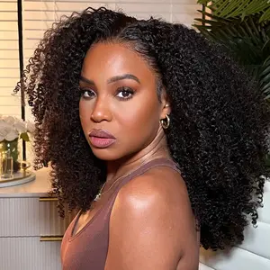 [Factory Directly] OQ HAIR Kinky Curly 13x6 Lace Front Wigs Human Hair Pre Plucked Natural Hairline