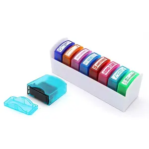 8 count Teacher  Set,Colorful Self-Inking Motivational Classroom Stamper for Grading,Encouraging Rating  Student,Parent Signature  for Homework,School Homeschool Reward Supplies