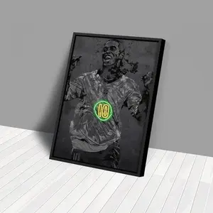 [ SPORT POSTER- UNFRAMED POSTER] Ronaldinho Poster - Brazil Soccer Print, Unframed Wall Art, Kids' Room, Man Cave, Fan Gift, Home Decor