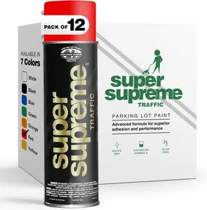 Fox Valley Super Supreme Red Traffic Marking Paint, 18 oz (12 Pack)
