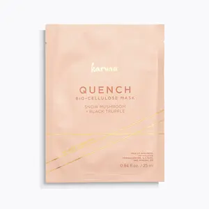 Karuna Quench Bio-Cellulose Mask - Snow Mushroom & Black Truffle - 0.8 fl oz (25 ml) - Skincare Serum for Hydration and Skin Care