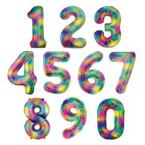 Multicolor Number Balloons