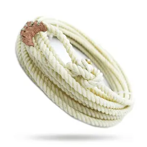 30 FT White Western Adult USA Made Lasso Rope Rodeo