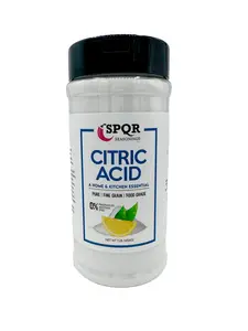 Citric Acid 1 lb. Bottle Food Grade Flavor Enhancer, Household Cleaner & Natural Preservative for Cooking, Baking, Bath Bombs by SPQR Seasonings