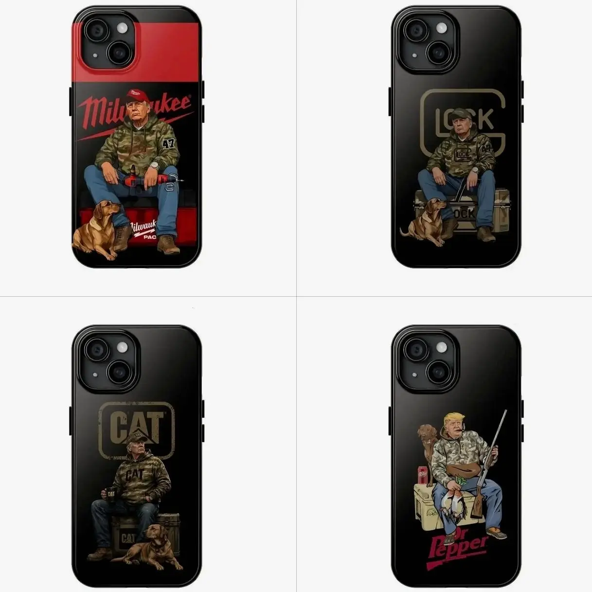 Donald Trump Funny Parody Graphic Phone Case Protective Cover for iPhone 17, X, 11, 12, 13, 14, 15, 16 Series & Galaxy Series