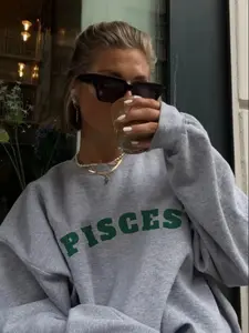 Full 12 Minimalist Zodiac Graphic Sweatshirt, PISCES Zodiac Sweatshirt, Astrology Sweater, Women Tops, Birthday Gifts Tees, Trendy Sweater - TaraH