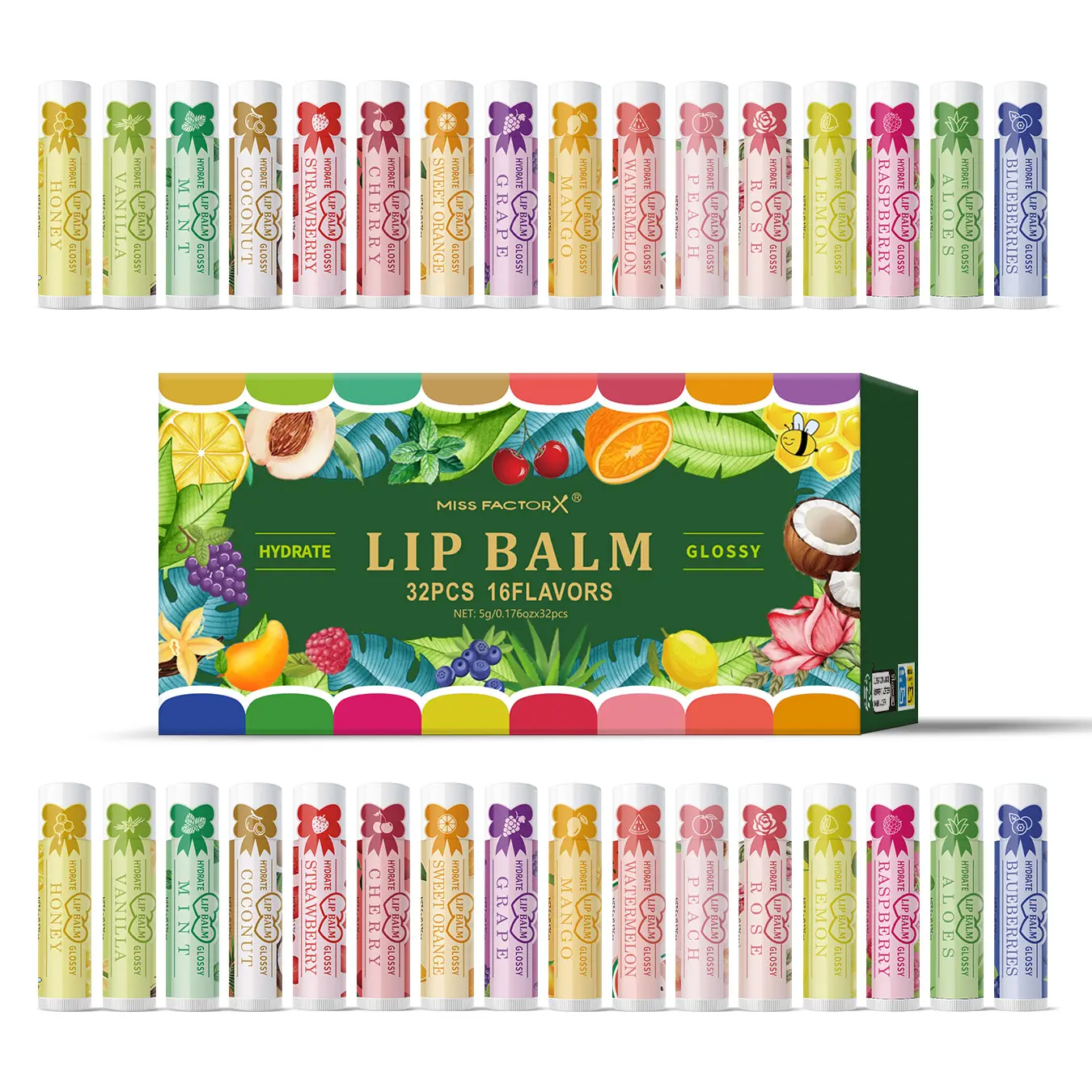 Christmas Gift Set, Deep Hydration Long-Lasting Moisture Lip Balm Kit, 16 Flavors Smooth Lips, Christmas Theme New Year Valentine Gifts, Hydrating Lip Balm, Lip Moisturizer, Moisturizing Lip Balms, Lip Care, Lip Care Products