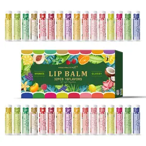 Christmas Gift Set, Deep Hydration Long-Lasting Moisture Lip Balm Kit, 16 Flavors Smooth Lips, Christmas Theme New Year Valentine Gifts, Hydrating Lip Balm