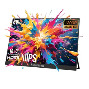 Portable Monitor 16" 1200p Fhd Ips Monitor, HDR Hdmi Display, Ultra-Slim, Plug&Play for Laptop PC Mac Xbox PS4/5, Gaming