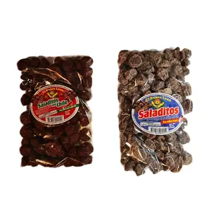 SALADITOS - Dry Salted & Spicy Plums, Super Leon / 448g Bag /