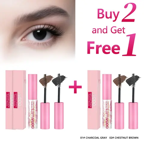 Waterproof Tinted Eyebrow Cream (Buy 2 Get 1 Free) - Smoothing, Anti-Fade, Non-Slip Solid, Adult Makeup Contour & Brow Correction Tool, Daily Enhancer, Chestnut Brown + 1 More Color (2 Pieces Eligible for Promotion)