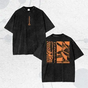 Denji And Pochi.ta CSM Washed Tee, Chainsaw Man Anime Streetwear Style, Anime Lover Gift