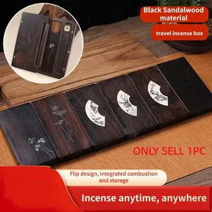 Authentic Teak Home Incense Burner, Portable Travel Customizable Chinese Style Incense Holder, High-End Indoor Storage Box