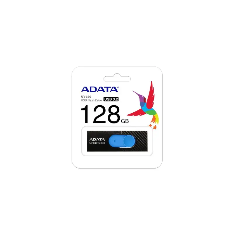 ADATA UV320 USB 3.2 128GB USB-A Portable Flash Drive, High-Speed Data Transfer Storage Device, Plug and Play