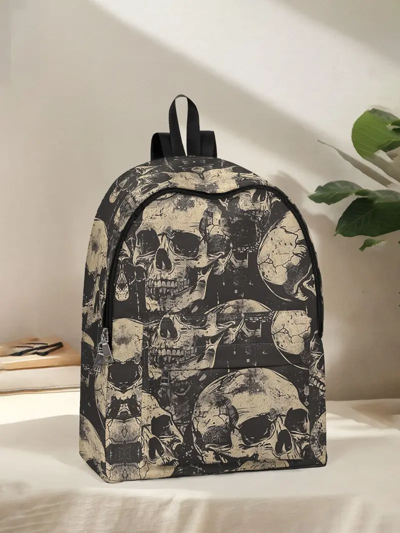 2515 Over-size Skull Print Bucket Bag or 3 Ways Multifunction Backpack skull backpack - TikTok Shop main image 4