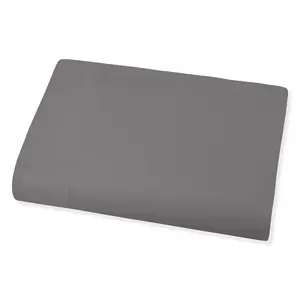 Color Sense 100% Cotton Cool & Crisp Percale Weave Flat Sheet, King, Dark Gray, 1 piece