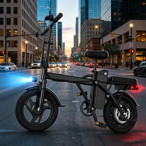 A 2026 New 14" Mini E-Bike 500W  Motor, Lightweight Pure Aluminum Frame, 22MPH Max Speed, Up to 40 Miles Range, Great for Commute, Shopping and Relaxing Rides