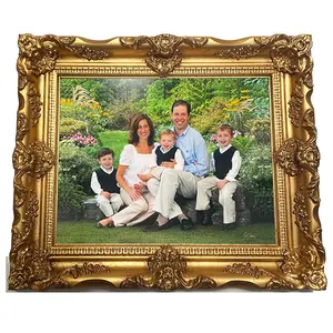 Gold Color Leaf Ornate Vintage Picture Frame Baroque Antique ,Victorian, Rococo, Portrait ,Canvas, Art,Colonial,Photo,Picture,French,Italian.900CA,picture frame Decor Wall