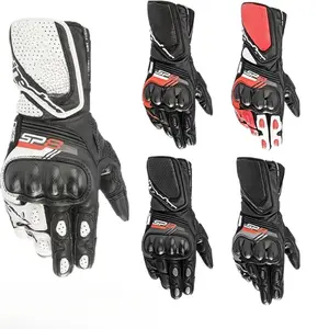 Maqlion Men’s Motorcycle Gloves, Sheepskin Motocross Gloves with Anti-Slip Grip for Racing, Daily Riding