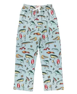 Funny Ocean Fishing Lures Pajama Pants – Men’s Lounge Sleepwear Bottoms, Soft Comfortable Fishing PJs, Relaxed Fit Homewear Gift