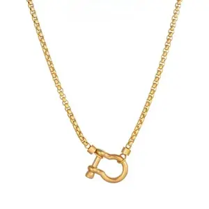 Waterproof Stainless Steel Chain Pendant Necklace, Unisex Trendy All‑Match Layering Jewelry with Secure Clasp, Ideal for Daily Casual Wear, Party Occasions & Birthday Holiday Gift‑Giving