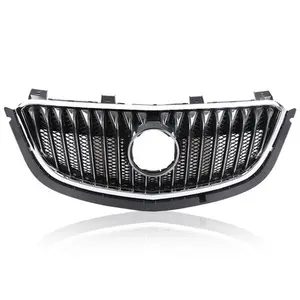 Fit For 2016-2018 Buick Envision  Black Front Bumper Upper Grille w/ Chrome Trim