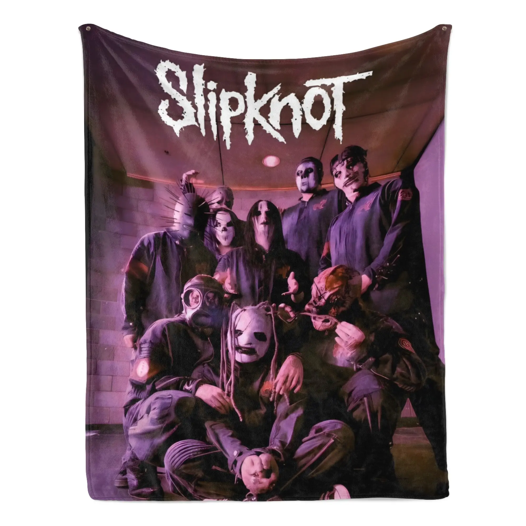 Slipknot Heavy Metal Band Flannel Fleece Blanket, Soft Comfy Plush Throw Blanket for Bed Couch Sofa, Nu Metal Rock Music Merch Fan Gift Decor