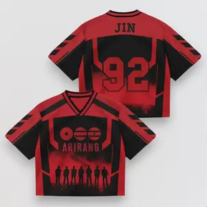 Custom Bangtan Arirang World Tour Mesh Crop Top Basketball Jerseys, Custom Croptop Football Jersey,Bangtan Merch Shirt For Kpop Fan,World Tour 2026 BT02