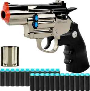 Foam Soft Bullet , EVA Safety Soft Shooting Game,a Surprise Gift for Boys Birthday Christmas(Electroplated Silver)