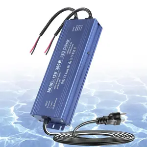 12V 300W Ultra Slim LED Transformer 100-120V AC to 12V DC 25A Quiet Low  LED Driver Constant  Driver Adapter, IP67  for Indoor & Outdoor