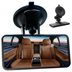 360° Adjustable Car Rearview Baby Mirror Wide Angle Mirror Suction Cup Mirror for Viewing Rear Passengers, Small Interior Car Seat Mirror for Baby Kids, Universal 4.5 inches Bankcard Size