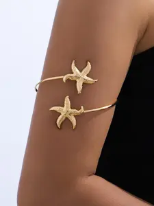 Starfish Bracelet, Adjustable Upper Arm Cuff, Bohemian Beach Style Jewelry, Summer Ocean Theme, Perfect for Parties and Vacations