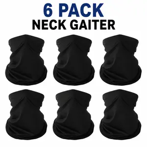 6 Pack Neck Gaiter Balaclava Face Cover Breathable Sun Protection Bandana Headwear for Men Women Outdoor summer set Protective Mask Scarf Mask