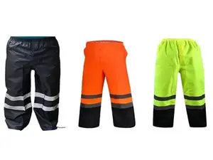 UNLINED Over the Pants High Visibility Reflective Safety Rain Pants various colors  (Pants Only)