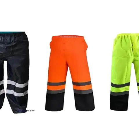 UNLINED Over the Pants High Visibility Reflective Safety Rain Pants various colors  (Pants Only)