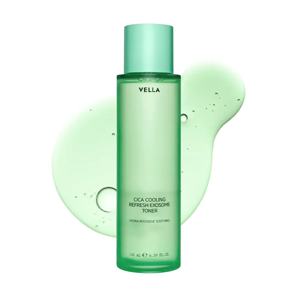 VELLA COSMETIC CICA Cooling Exosome Toner, Lightweight Hydrating K-Beauty Toner with Centella Asiatica & Aqua Teca Complex, Fresh, Balanced Skin, All Skin Types, 4.39 fl oz (130 mL)