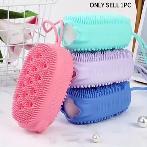 Double-Sided Silicone Bath Brush, Body Scrubber for Exfoliation and Skin Cleansing - Soft and Gentle Massage for a Refreshed and Revitalized Skin, Exfoliating Bath Tool