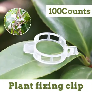 100 Counts Plant Support Clips, Heat-Resistant Plastic Clips Use for Garden Plants Tomato Grape Vine
