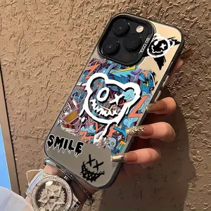 Cool Graffiti Pattern Case for iPhone 16 15 14 Pro Max 13 12 11 XR XS Plus Shockproof Drop Protection Durable PC Smartphone Cover