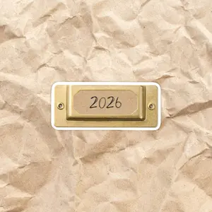 2026 Plate Kraft Paper • Vinyl Sticker