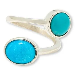 Mine Finds by Jay King Sterling Silver Kingman Turquoise Bypass Ring