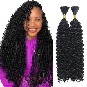100 Percent Human Braiding Hair for Boho Braids Curly Human Hair for Boho Braids 2 Bundles 100g Hair for Boho Knotless Braids