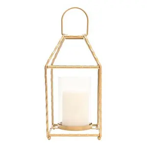 South Street Loft Metal Lantern with LED Candle and Remote