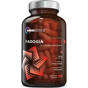 OmniBiotics Fadogia Agrestis 10:1 Extract – 180 Vegan Capsules – High Potency Natural Muscle Growth, Strength & Athletic Performance – Non-GMO & Clinical Strength
