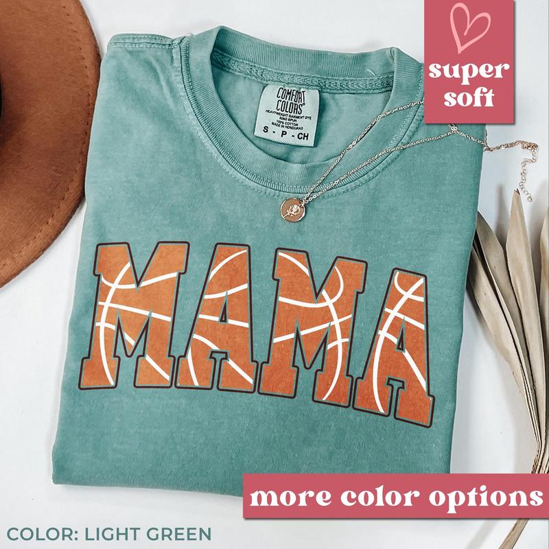 Comfort Colors Cute Basketball Mama Shirt, Mothers Day Gift For Basketball Mom, Gift For Basketball Lover Mom Shirt, Basketball Season Mom