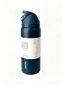 Owala FreeSip 32oz Portable Insulated Stainless Steel Bottled Water Bottle - Navy Blue, Leakproof, 24hr Cold Retention Kitchenware Drinkware Vacuum Flask